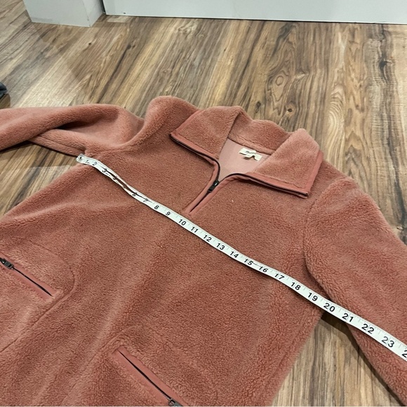 Madewell Sherpa Pullover Quarter Zip Sweatshirt - Picture 5 of 7
